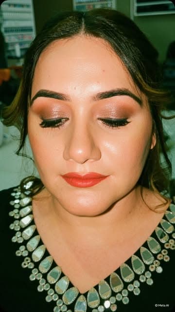 Glam makeup application